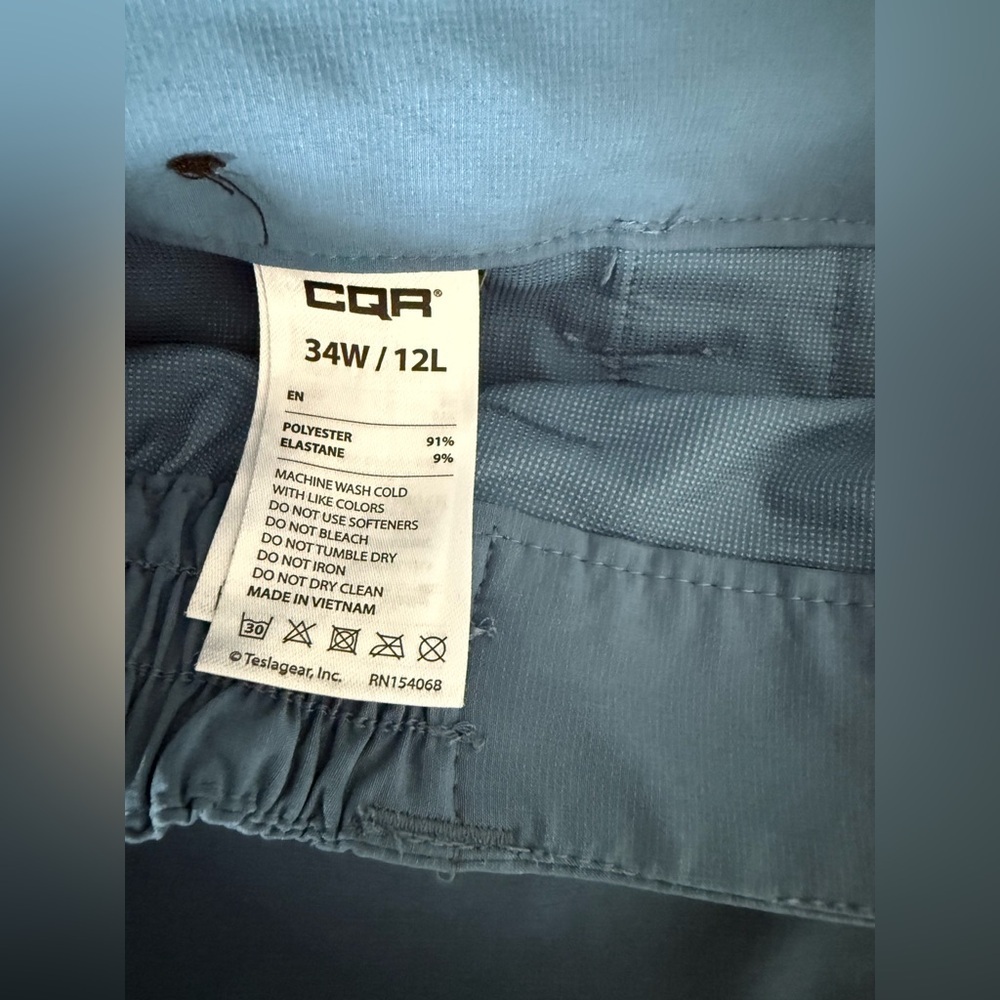 CQR Men's Quick Dry Stretch Hiking Cargo Shorts, Lightweight Water Resistant - Picture 7 of 10